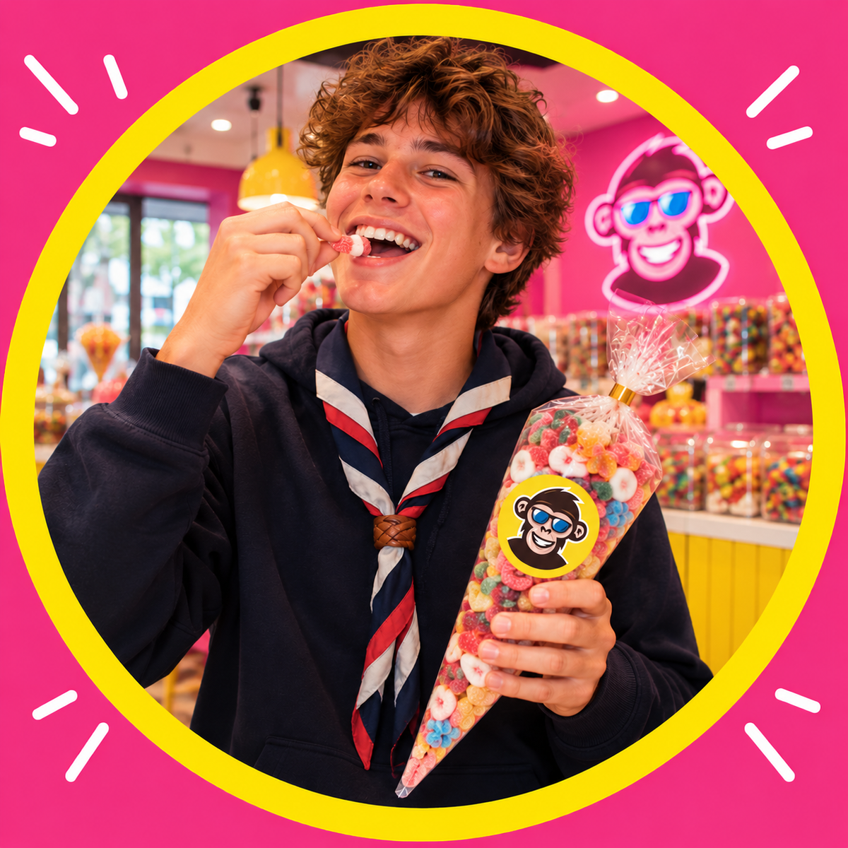 Welke snoepmerken vind je bij Monkey House?
