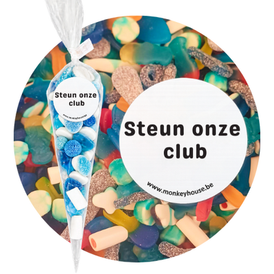 Blauw-witte club snoepzak
