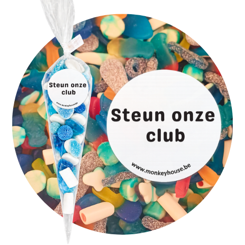Blauw-witte club snoepzak