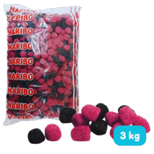 Haribo braambessen en frambozen 3kg bulk