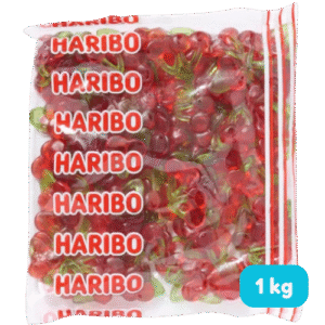 Haribo dubbele kersen 100 stuks 1kg bulk