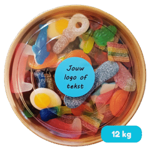 20 snoepdozen met optioneel eigen logo of naam als relatiegeschenk, gift of leuke origineel cadeau