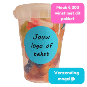 75 snoepbekers fundraising voor verenigingen of bedrijven die winst willen maken met snoepverkoop