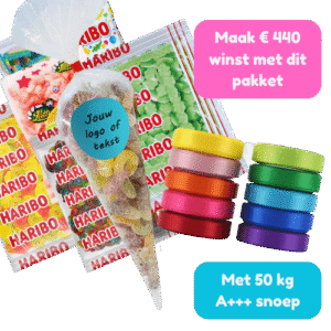 Te vullen snoepzakken geldinzameling mini-onderneming