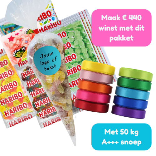 Te vullen snoepzakken geldinzameling mini-onderneming