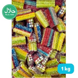 Dulceplus Zure Multikleurige Baksteen Halal snoep 1kg bulk