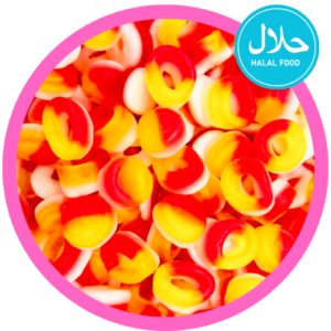 7 Stick halal snoep perzik ringen bulk 3 kg