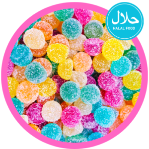 7 Stick halal snoep zure miniballen bulk 3 kg