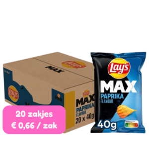 Lay’s Max Paprika Chips 20 x 40 g