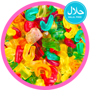 7 Stick halal snoep letters bulk 3 kg